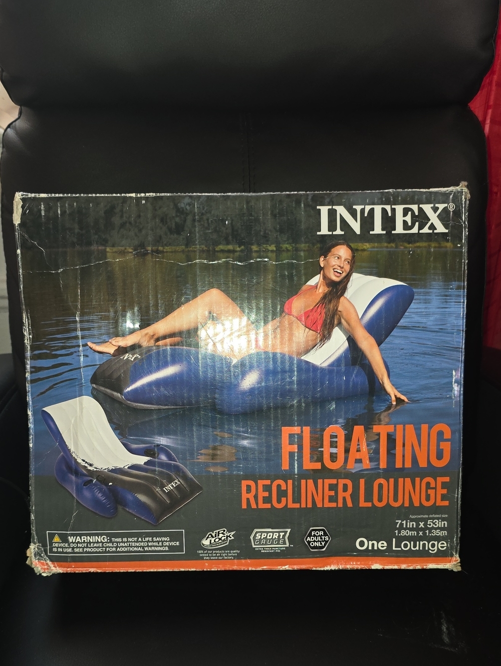 Blue Floating Recliner Lounge - Women's Swim Accessory